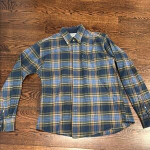 Barbour Men's Plaid Button-Down Shirt - Blue, Green & Yellow